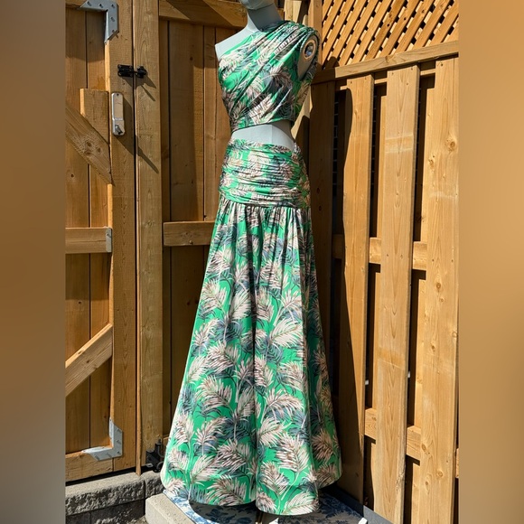 🆕 BRONX & BANCO 🧿 NWOT Jafari Havana Cut Out Gown, Vibrant Green - Sz XS/US 2 - Picture 13 of 17